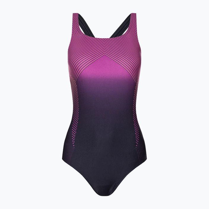 Speedo Digital Placement Medalist moteriškas vientisas maudymosi kostiumėlis tamsiai mėlyna ir violetinė 68-12199G701