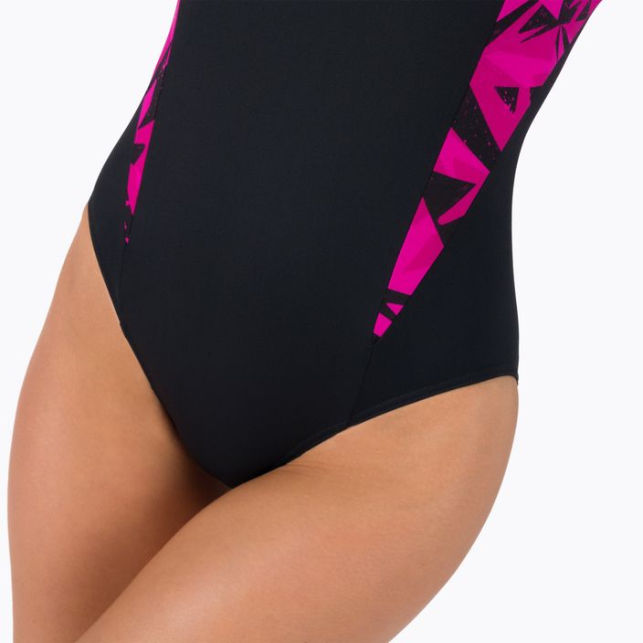 Speedo Hyperboom Splice Muscleback moteriškas vientisas maudymosi kostiumėlis juodas 68-13470G720 8