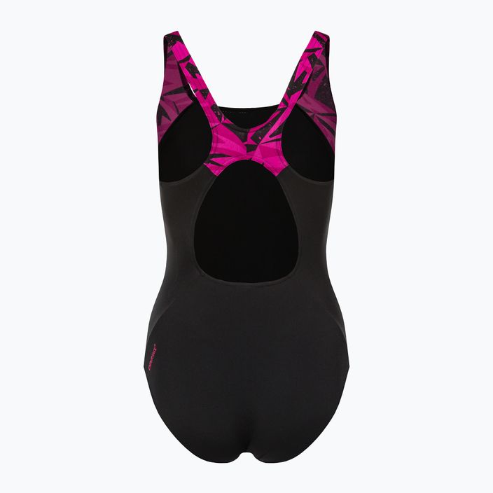 Speedo Hyperboom Splice Muscleback moteriškas vientisas maudymosi kostiumėlis juodas 68-13470G720 2