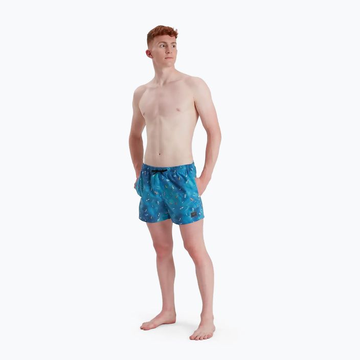 Vyriški "Speedo" skaitmeniniai spausdinti laisvalaikio 14" plaukimo šortai mėlyni 68-13454G662 3