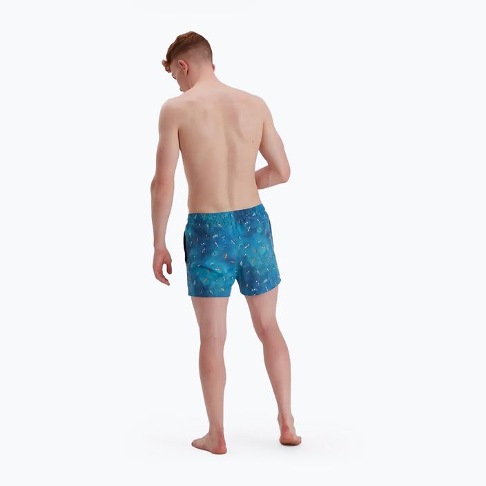 Vyriški "Speedo" skaitmeniniai spausdinti laisvalaikio 14" plaukimo šortai mėlyni 68-13454G662 4