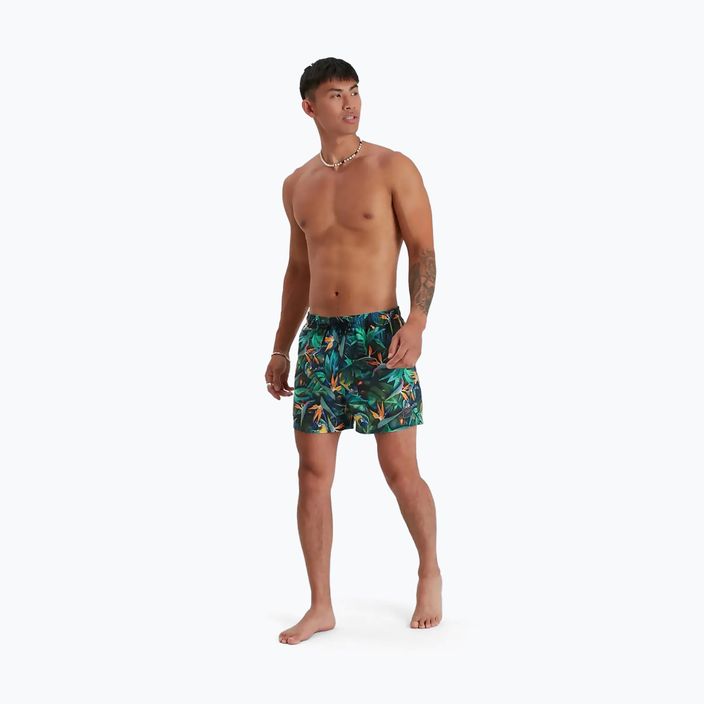 Vyriški "Speedo" skaitmeniniai spausdinti laisvalaikio 14" plaukimo šortai žali 68-13454G676 2