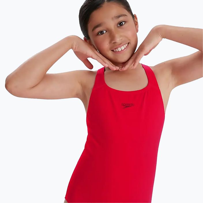 "Speedo Eco Endurance+ Medalist" raudonas vaikiškas vientisas maudymosi kostiumėlis 11