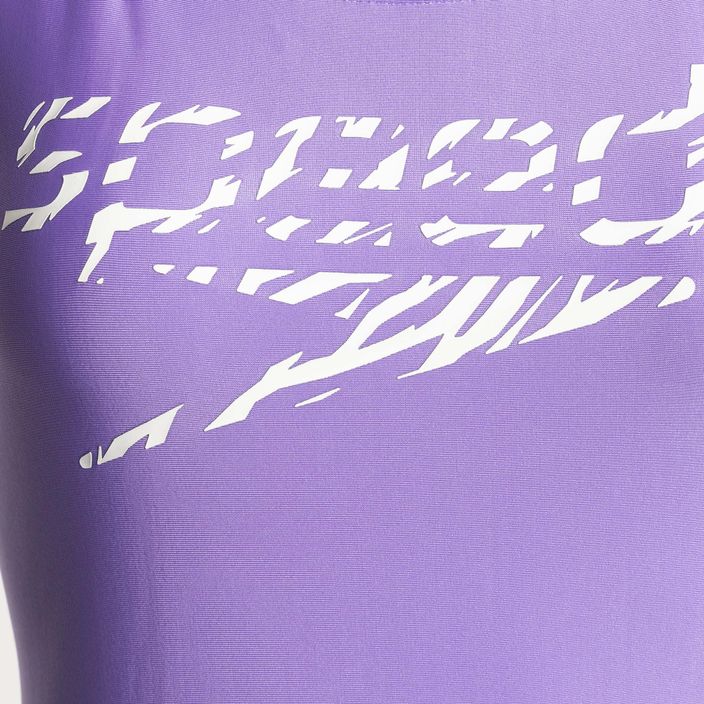 Moteriškas Speedo Logo Deep U-Back vientisas maudymosi kostiumėlis violetinės spalvos 68-12369 3