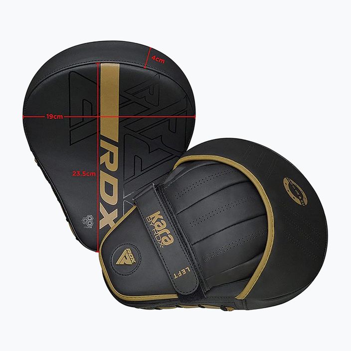 Treniruočių letenos RDX Focus Pad F6 matte golden 3