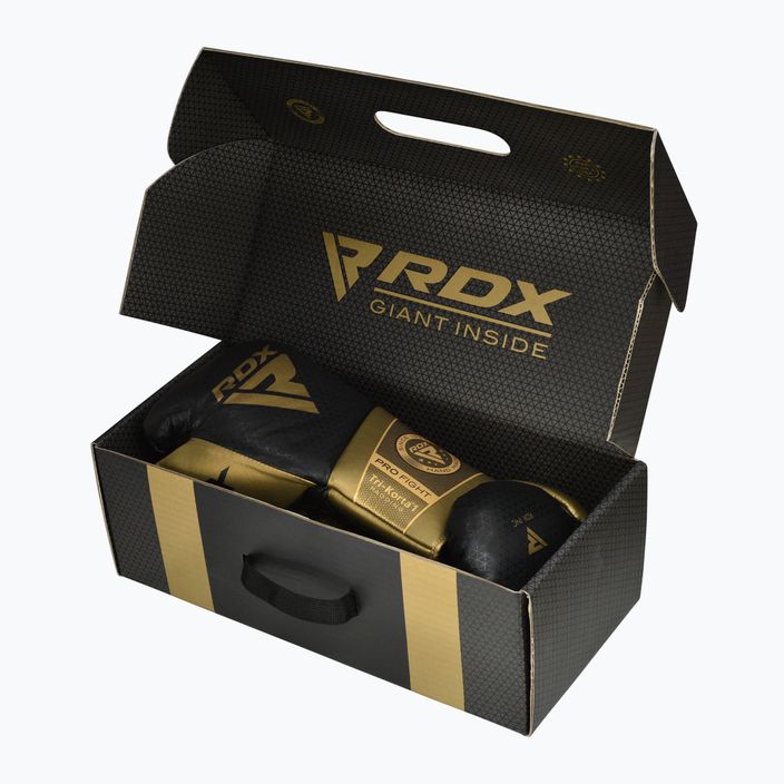 Bokso pirštinės RDX K1 Mark Pro Fight Boxing golden 8