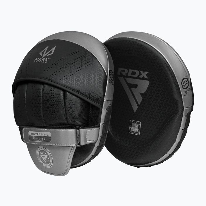 Treniruočių letenos RDX L1 Mark Pro Boxing Training Pads silver