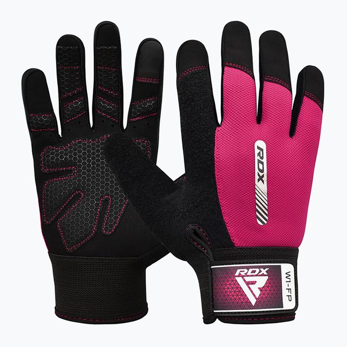 Treniruočių pirštinės RDX W1F Full Finger pink