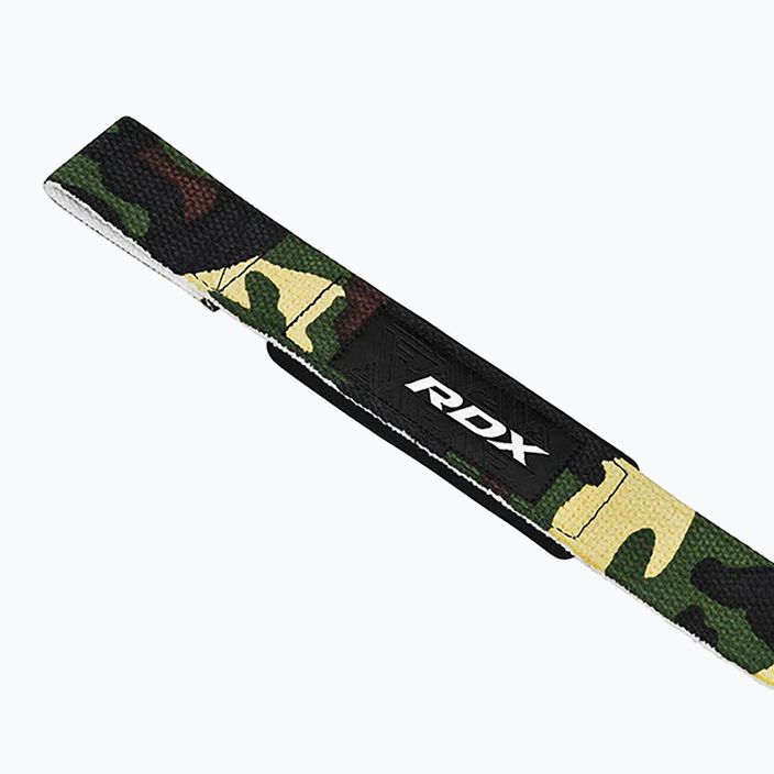 Svorių kilnojimo dirželiai RDX W1 Weight Training Wrist Straps camo green 4