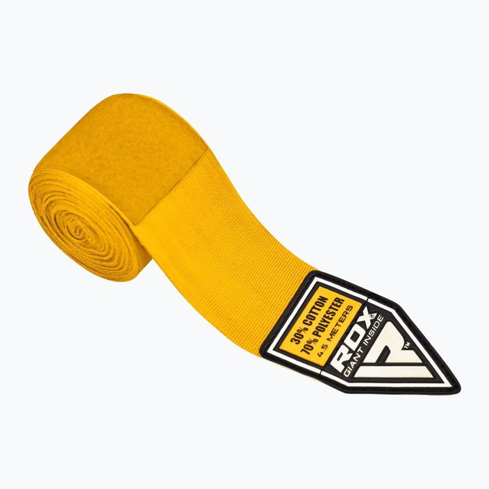 Boksininkų tvarsčiai RDX Hand Wraps Plus geltonos spalvos 2