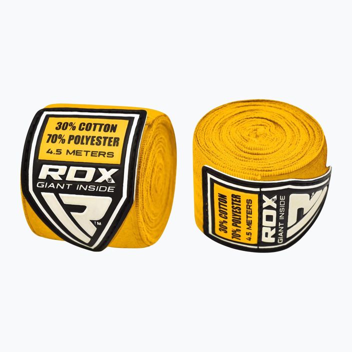 Boksininkų tvarsčiai RDX Hand Wraps Plus geltonos spalvos 3