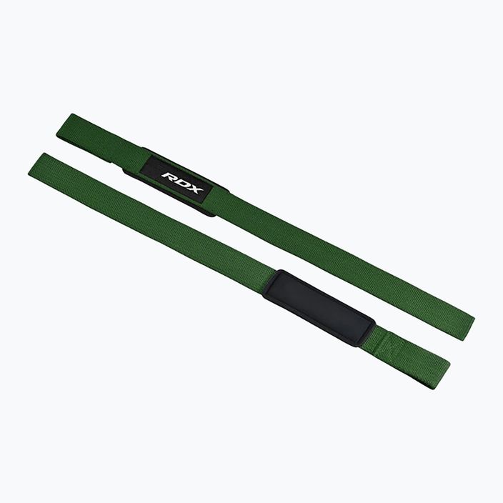 Svorių kilnojimo dirželiai RDX W1 Weight Training Wrist Straps army green 3