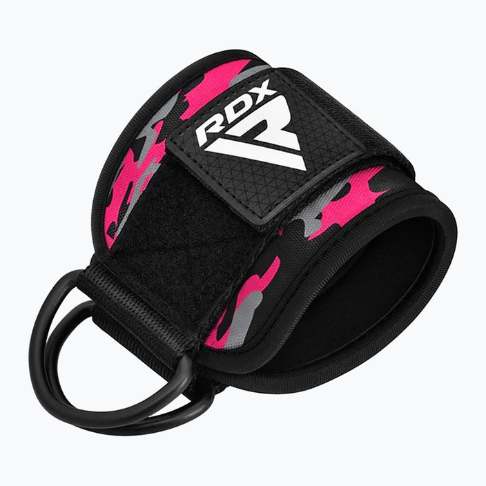 Diržai su kabliukais ant kulkšnies RDX A4 Ankle Straps For Gym Cable Machine pink 2