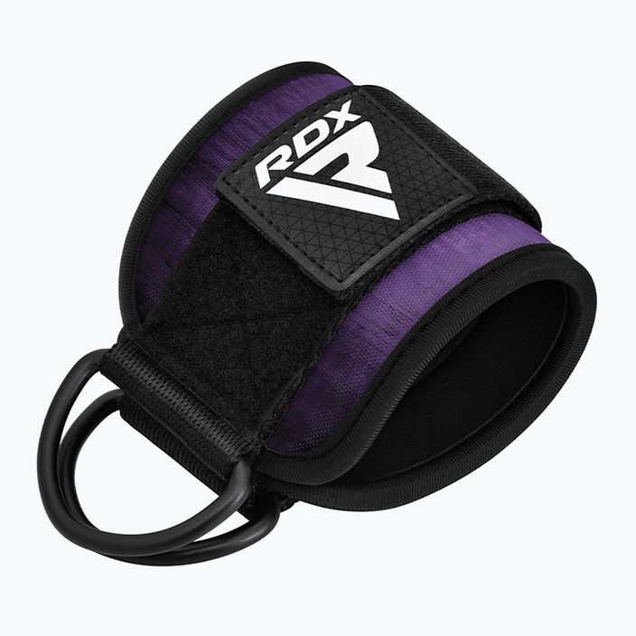 Diržai su kabliukais ant kulkšnies RDX A4 Ankle Straps For Gym Cable Machine purple 2