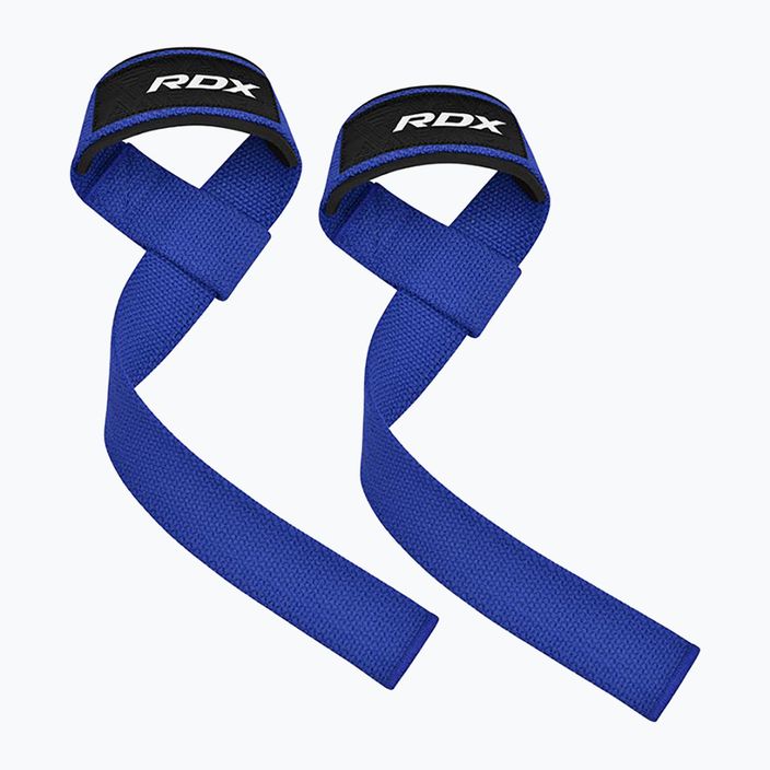 Svorių kilnojimo dirželiai RDX W1 Weight Training Wrist Straps blue