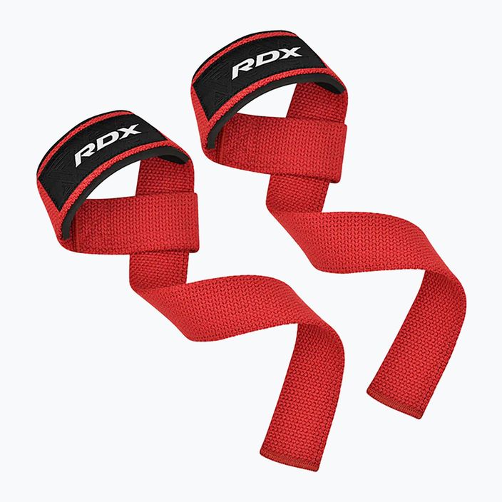 Svorių kilnojimo dirželiai RDX W1 Weight Training Wrist Straps red 2