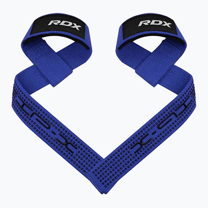 Svorių kilnojimo dirželiai RDX S4 Weightlifting Wrist Straps blue 2