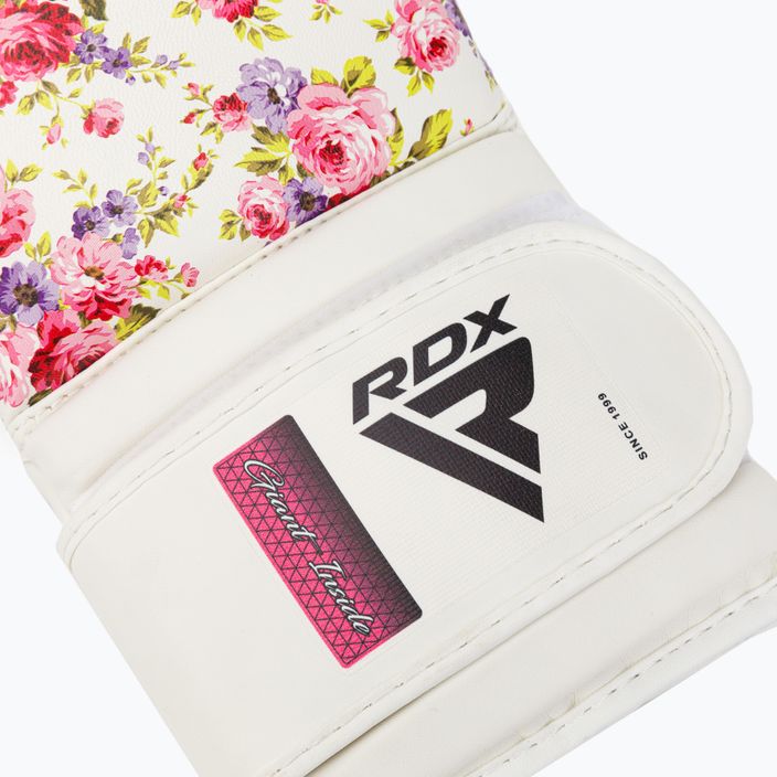 RDX FL-6 baltos ir rožinės spalvos bokso pirštinės BGR-FL6W 6