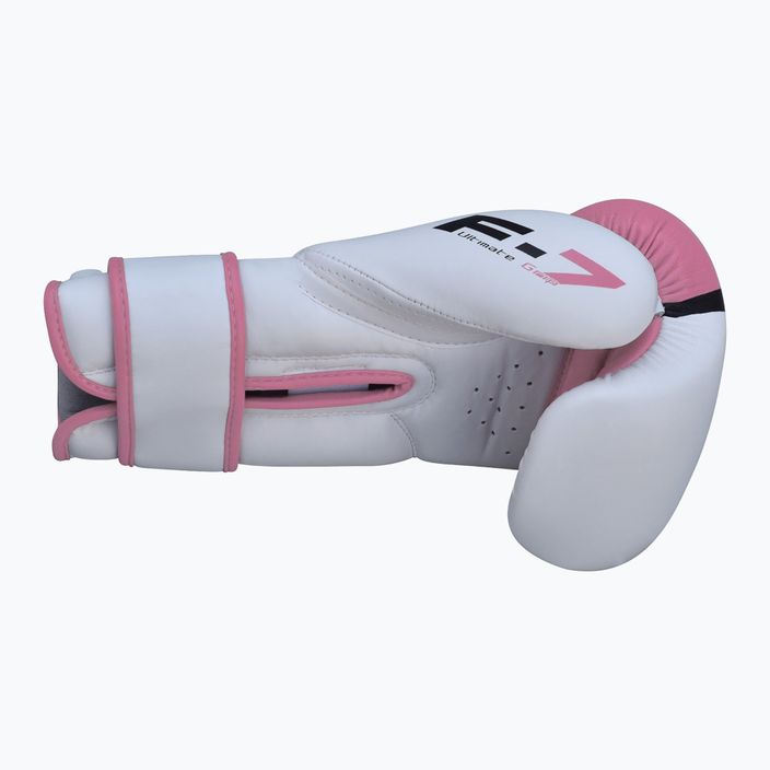 Moteriškos bokso pirštinės RDX BGR-F7 baltos ir rožinės spalvos BGR-F7P 10