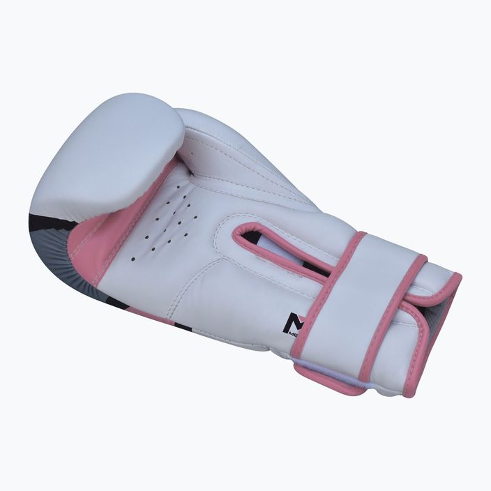 Moteriškos bokso pirštinės RDX BGR-F7 baltos ir rožinės spalvos BGR-F7P 11