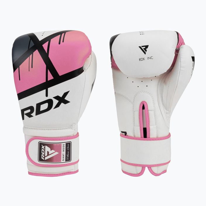 Moteriškos bokso pirštinės RDX BGR-F7 baltos ir rožinės spalvos BGR-F7P 3