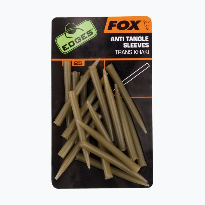 Fox International Edges Anti Tangle Sleeves 25 vnt. Trans Khaki CAC481