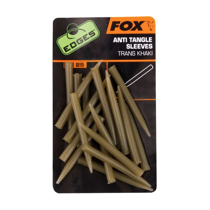 Fox International Edges Anti Tangle Sleeves 25 vnt. Trans Khaki CAC481 2