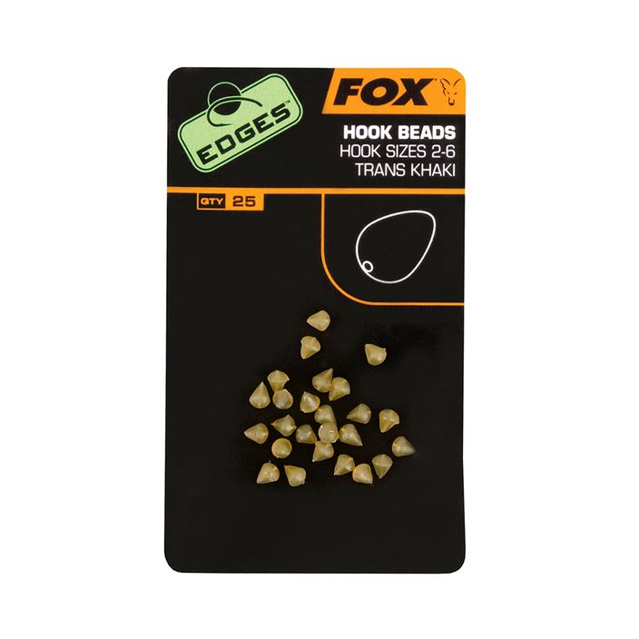 Fox International Edges Hook Bead karpių kamščiai 25 vnt. žali CAC483 2