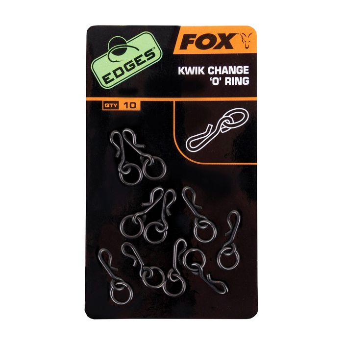 Fox International Edges O žiedas Kwik Connector juodas CAC493 apsauginiai smeigtukai 2