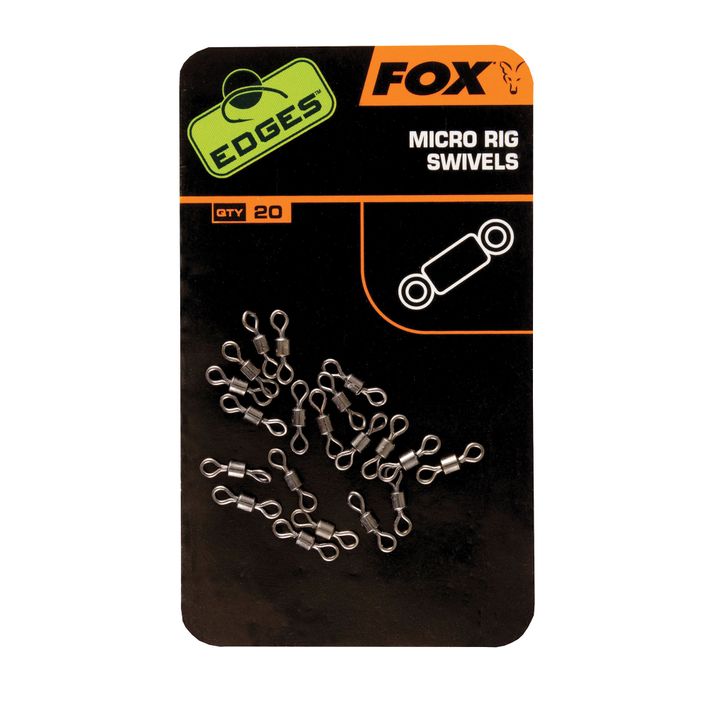 Fox International Edges Micro Rig Swivels karpiniai suktukai juodos spalvos CAC538 2