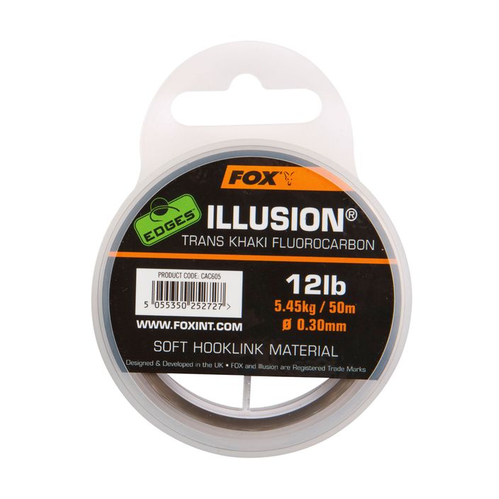 Fluorokarbono lynas Fox International Edges Illusion Soft Hooklink žalias CAC606 2