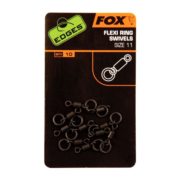 Fox International Edges Flexi Ring Swivel karpių suktukai juodi CAC609 2