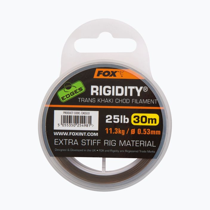 Fox International Edges Rigidity Chod Filament 30 m rudos spalvos linija CAC611