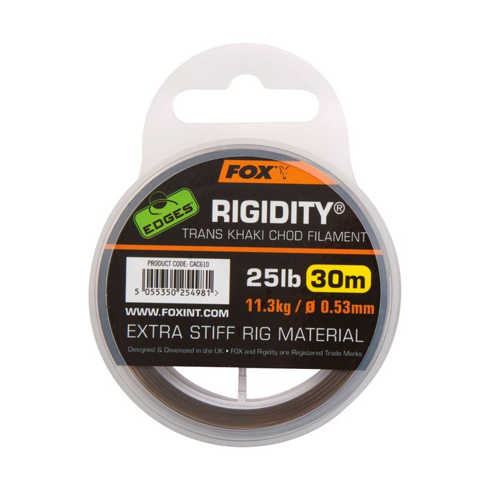 Fox International Edges Rigidity Chod Filament 30 m rudos spalvos linija CAC611 2