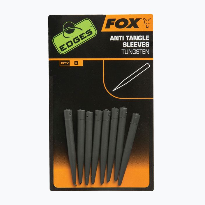 Fox International Edges Tungsten Anti tangle Sleeve trintukai 8 vnt., pilki CAC630