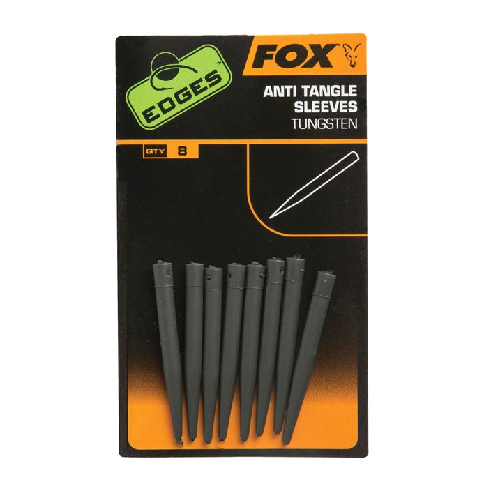 Fox International Edges Tungsten Anti tangle Sleeve trintukai 8 vnt., pilki CAC630 2