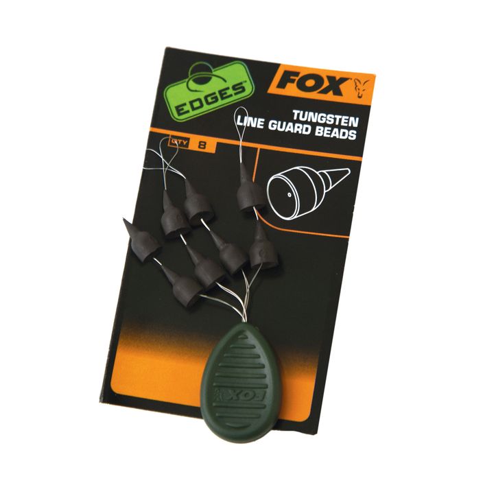 Karpių kamščiai Fox International Edges Tungsten Line Guard Beads black CAC671 2