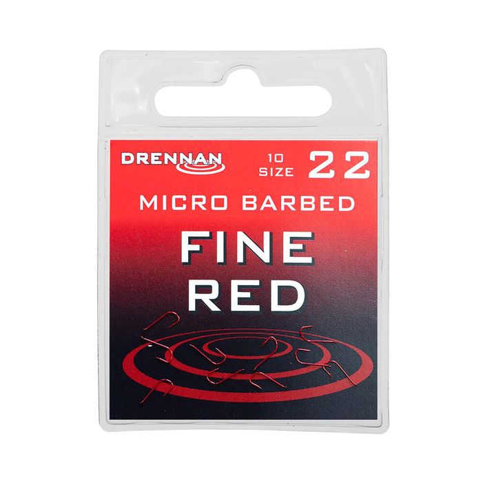 Drennan Fine Red plūdiniai kabliukai raudoni HSFR022 2