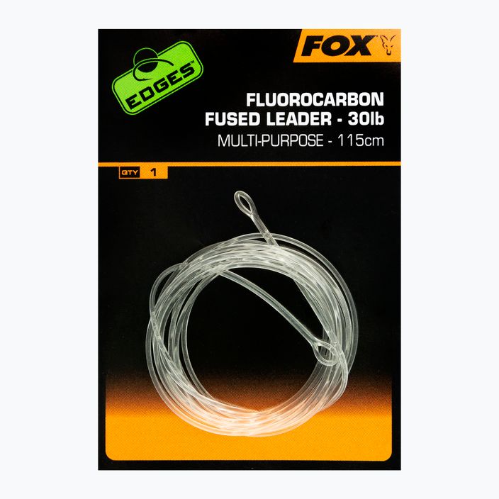 Karpinis pavadėlis FFox International Fluorocarbon Fused leader 30 lb - No Swivel 115 cm skaidrus CAC720