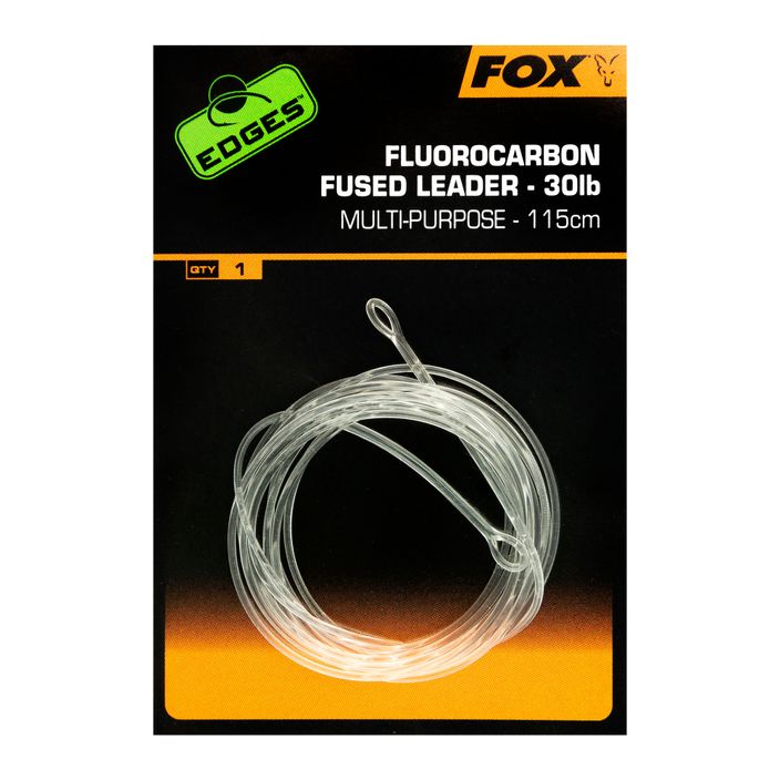 Karpinis pavadėlis FFox International Fluorocarbon Fused leader 30 lb - No Swivel 115 cm skaidrus CAC720 2
