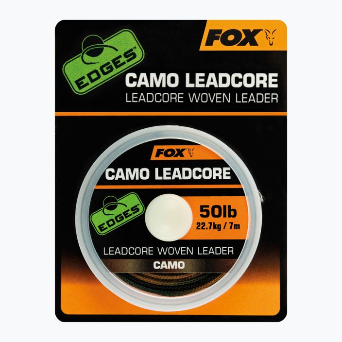 Fox International Camo Leadcore 25 m maskuojamojo karpių pavadėlio pynė CAC748