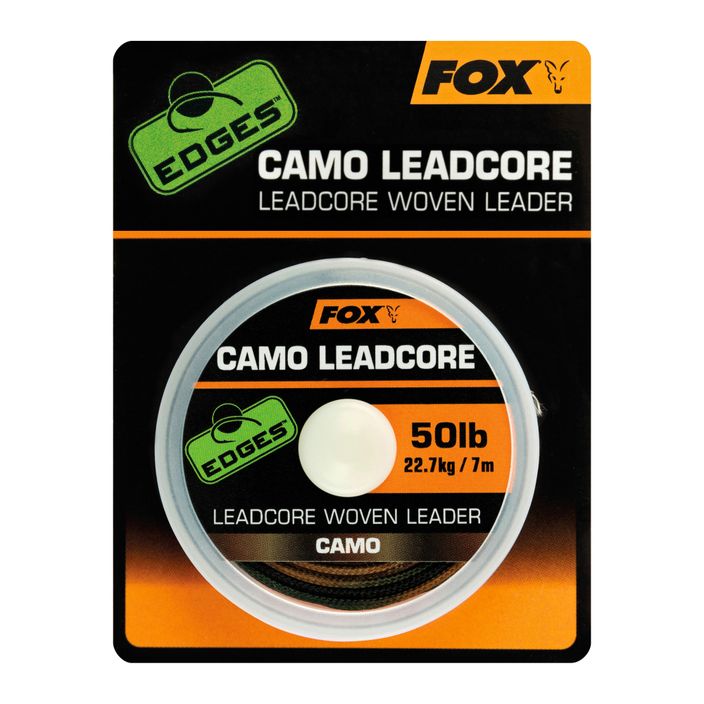 Fox International Camo Leadcore 25 m maskuojamojo karpių pavadėlio pynė CAC748 2