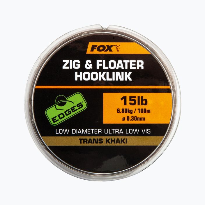 Fox International Zig and Floater Hooklink 100 m rudos spalvos CML169 linija