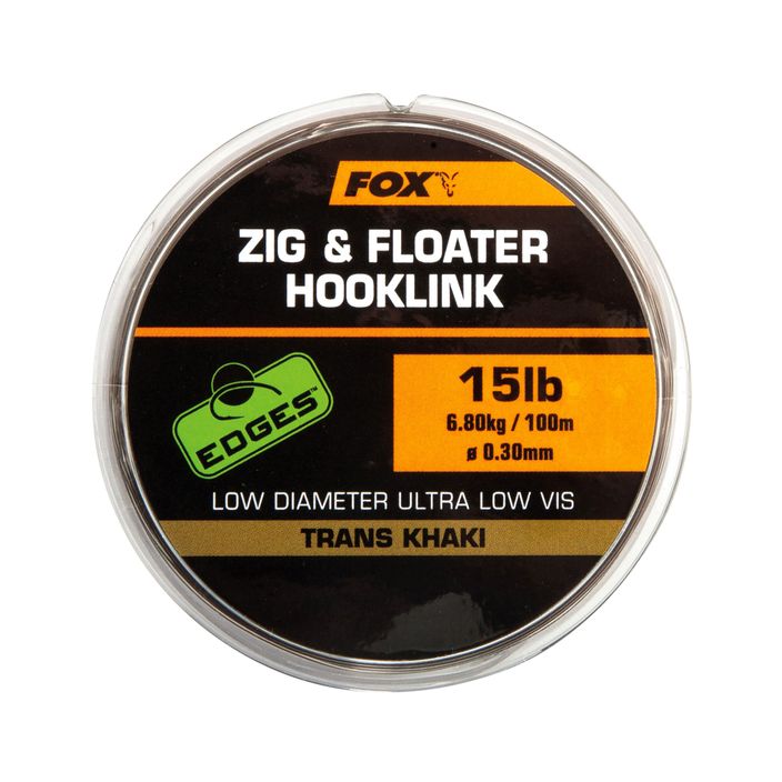 Fox International Zig and Floater Hooklink 100 m rudos spalvos CML169 linija 2