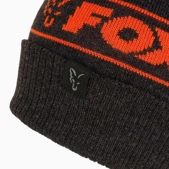 Žieminė kepurė Fox International Collection Bobble black/orange 4