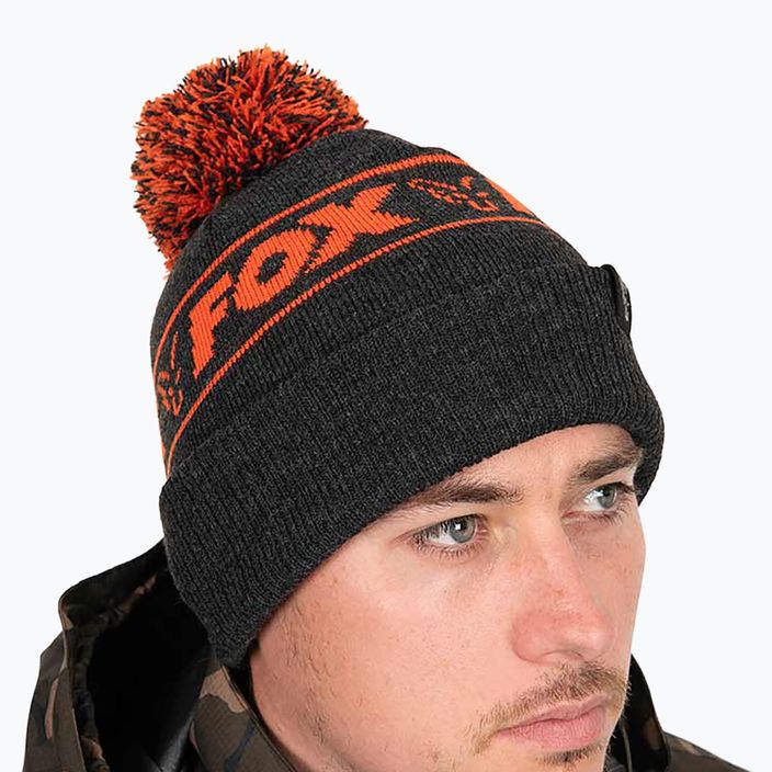 Žieminė kepurė Fox International Collection Bobble black/orange 6