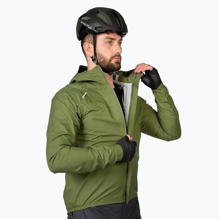 Vyriška dviračių striukė Endura GV500 Waterproof olive green 4