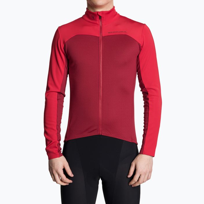 Vyriškas dviračio džemperis Endura FS260-Pro Roubaix rust red
