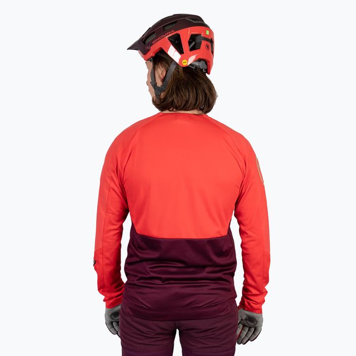 Vyriški dviračių marškinėliai ilgomis rankovėmis Endura MT500 Burner aubergine 4