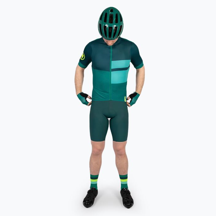 Vyriški dviračių marškinėliai Endura FS260 Print S/S emerald green 2